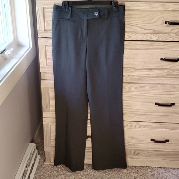Ann Taylor wide leg dress pants gray pinstripes Sz 2 - Picture 1 of 10